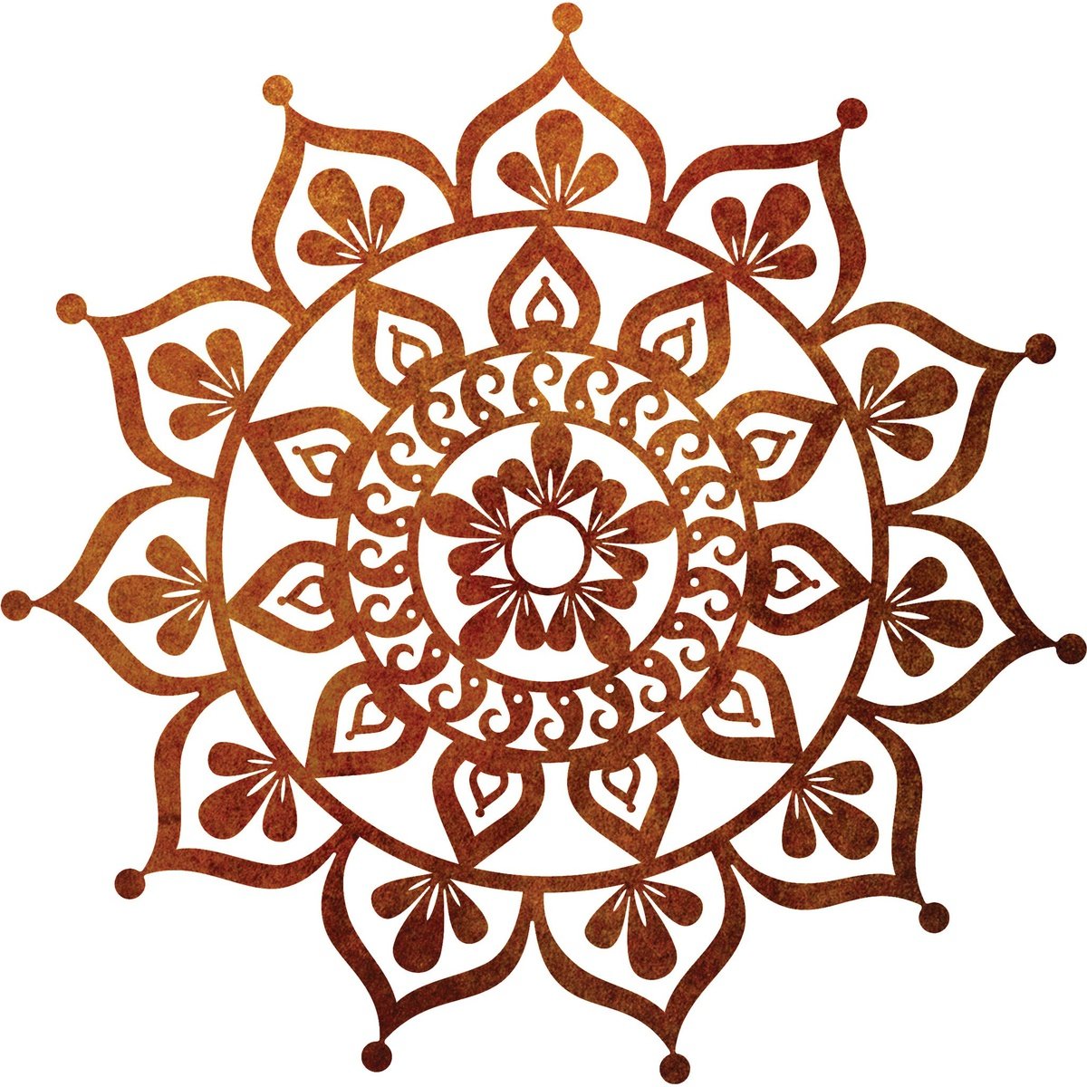 Mandala 5 - Corten Steel Laser Cut Wall Feature