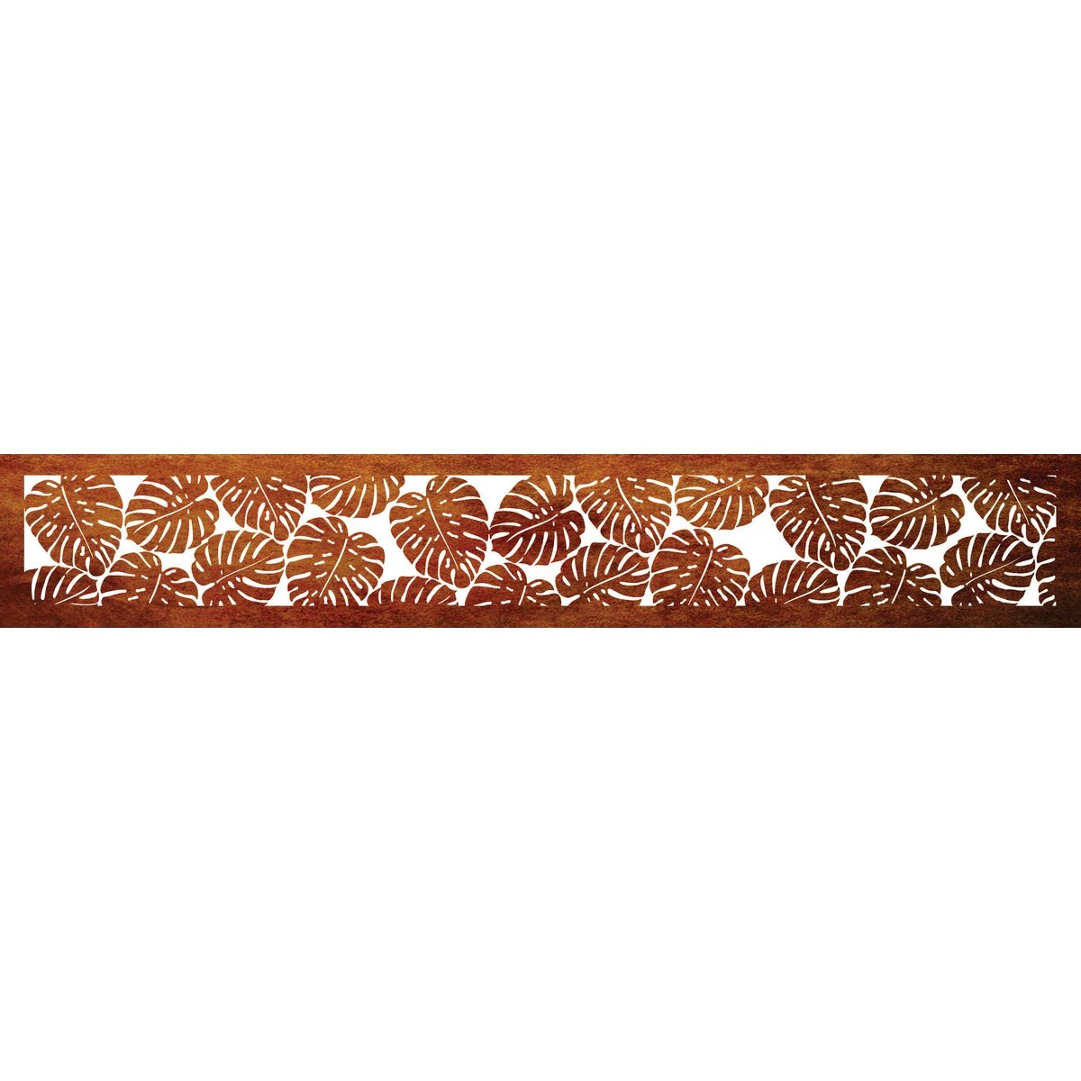 Laser Cut Fence Runner -  Monstera Collage