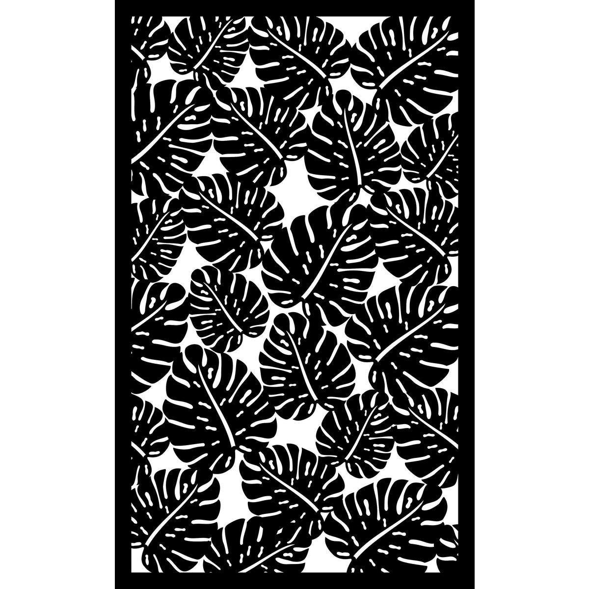 Decorative Laser Cut Privacy Screen & Fence Panel - Monstera II