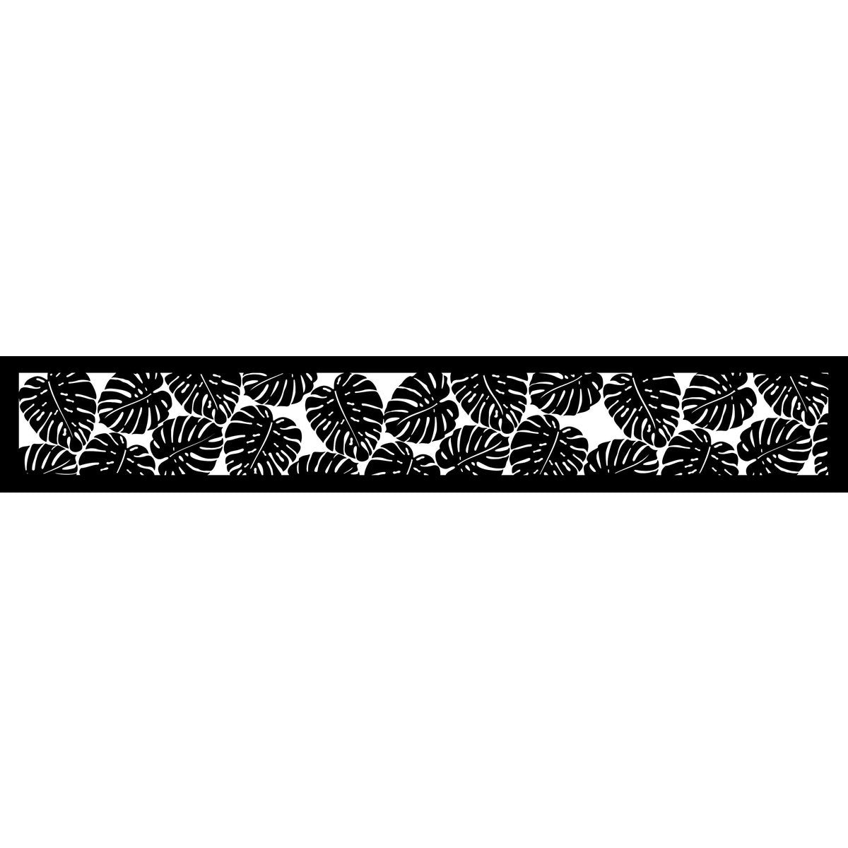 Laser Cut Fence Runner -  Monstera Collage