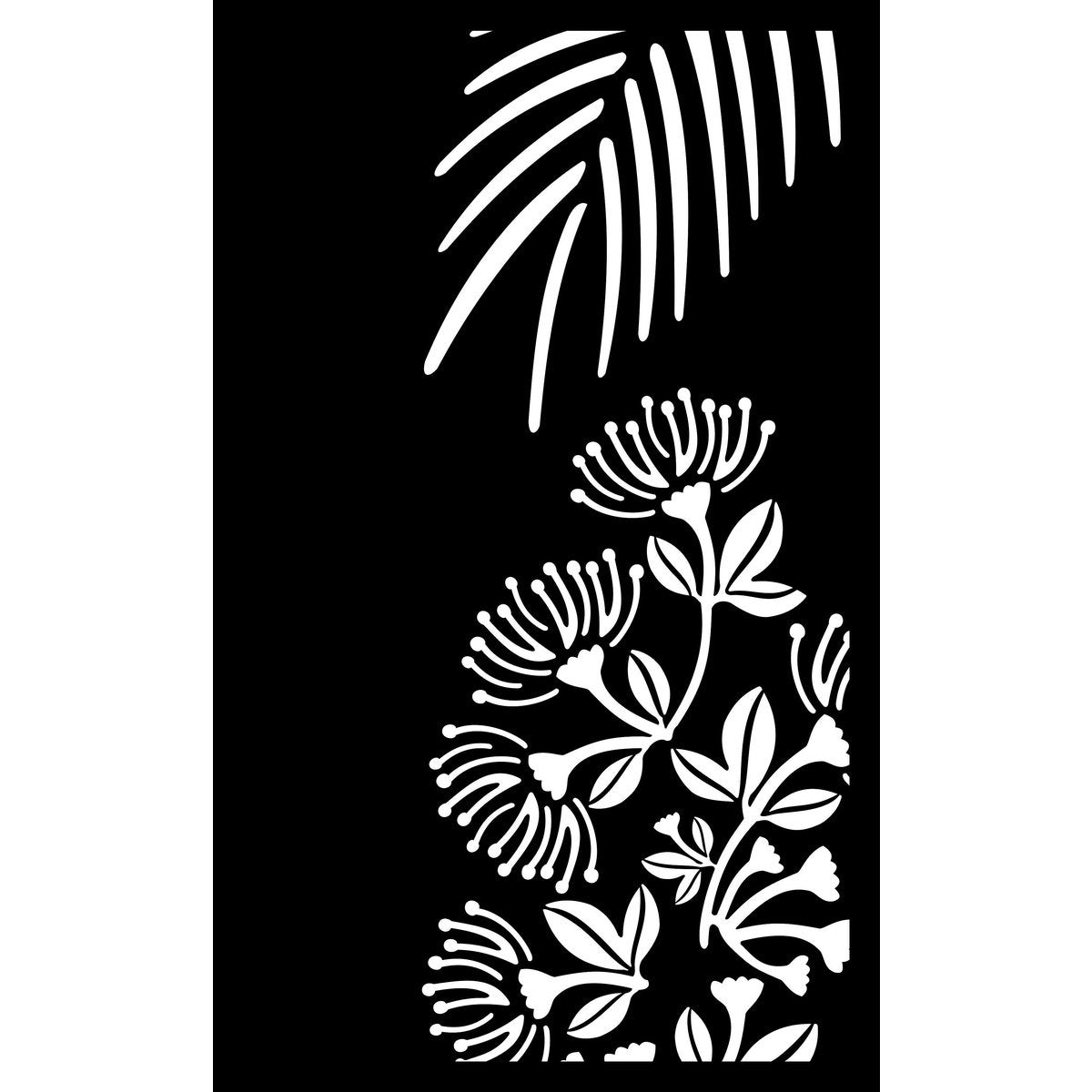Laser Cut Garden Metal Art - Pohutukawa Panel Set"