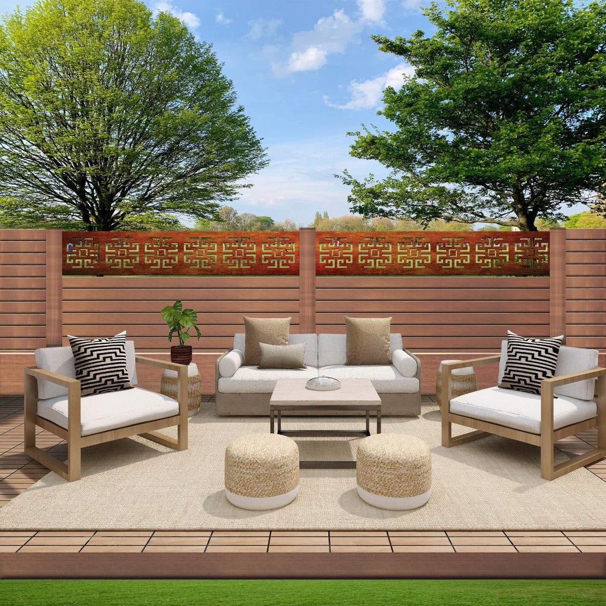 Laser Cut Fence Runner - Geo (DJ05)