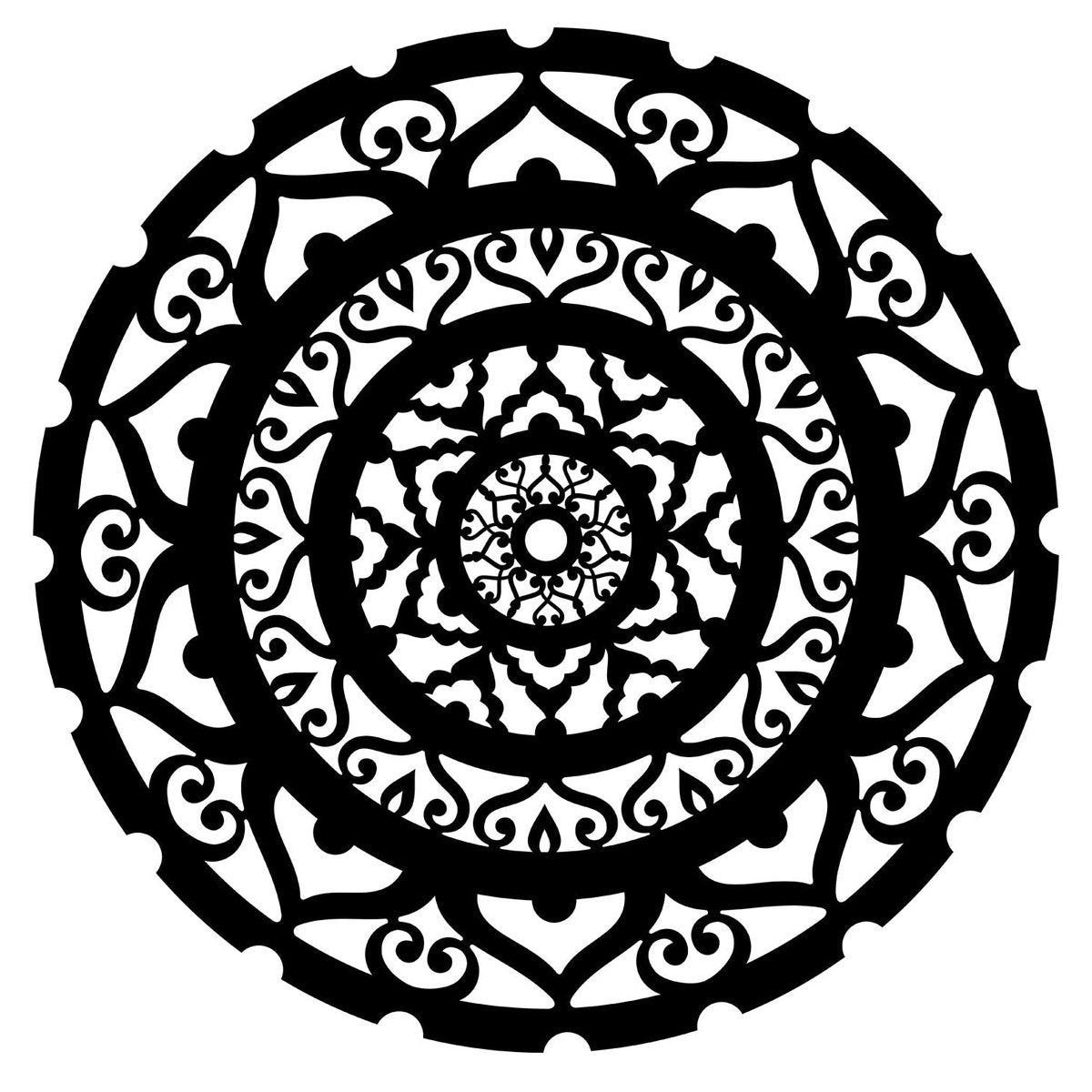 Surya Mandala - Laser Cut Metal Wall Feature