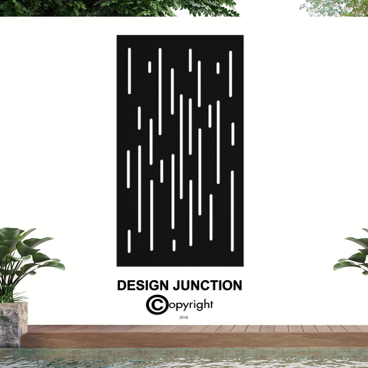 Vertical Lines - Corten Steel & Aluminium Fence Panel