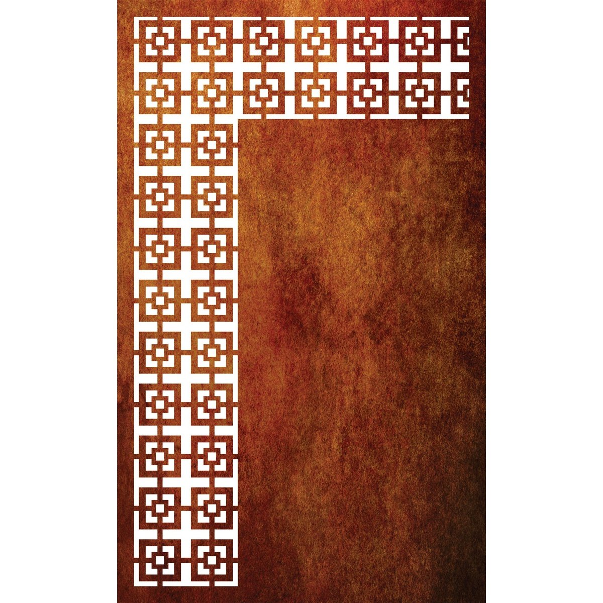 Corten Steel Or Aluminium Fence Panel / Balustrade - Vertical Square Trim