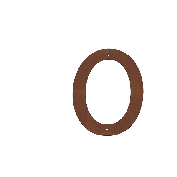 Extra Large Corten Steel House Numbers "Highway" (500 mm)