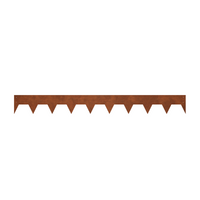 100 mm High. Corten Steel Garden Edging 3.00 mm Thick