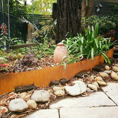 200 mm High. Corten Steel Garden Edging 3.00 mm Thick