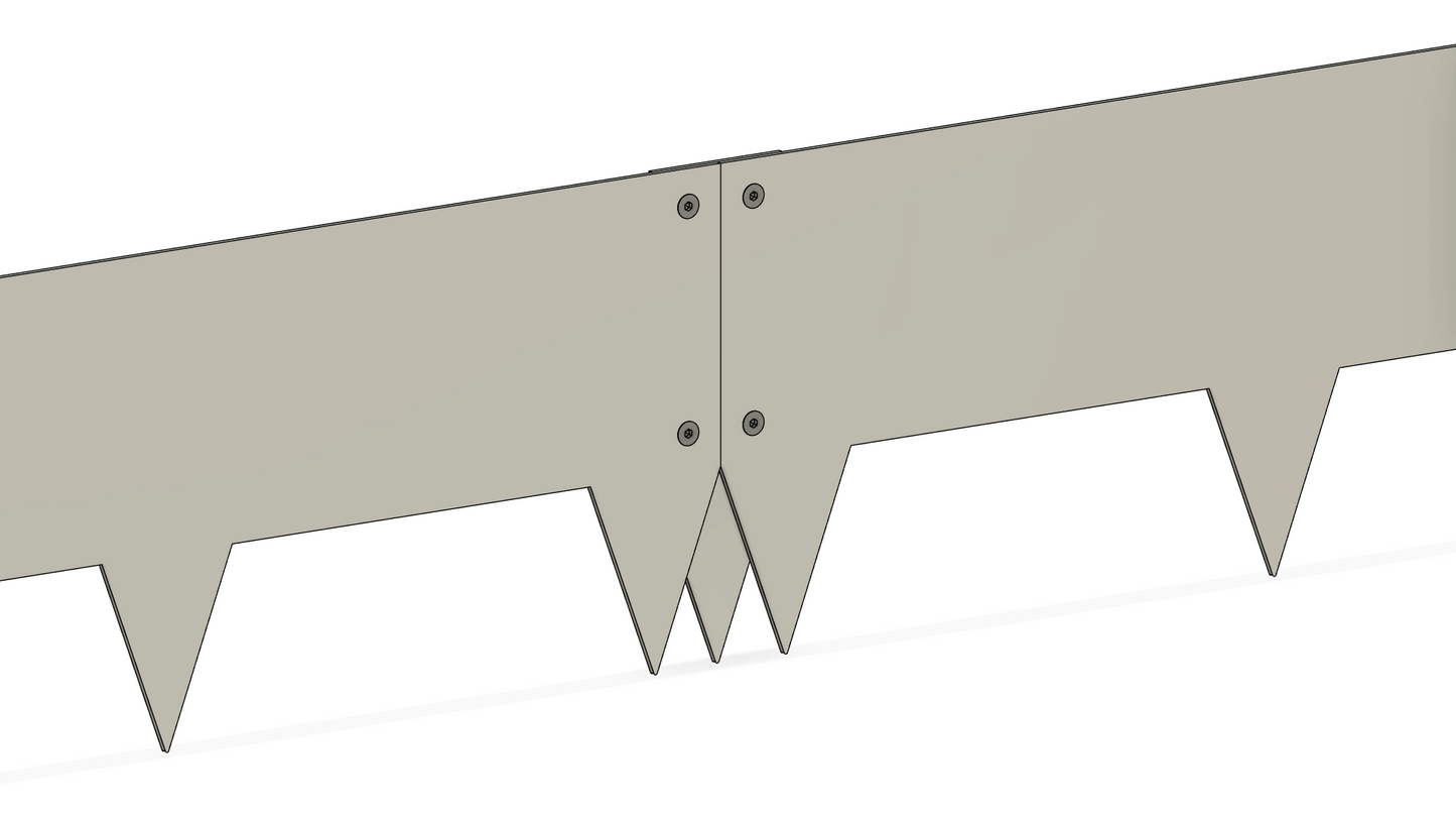 150 mm High. Corten Steel Garden Edging 3.00 mm Thick