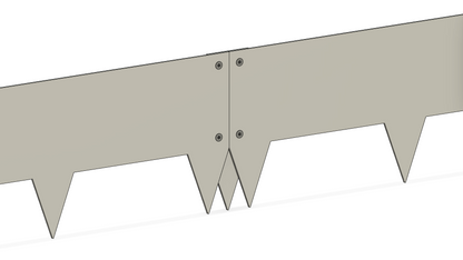 200 mm High. Corten Steel Garden Edging 3.00 mm Thick