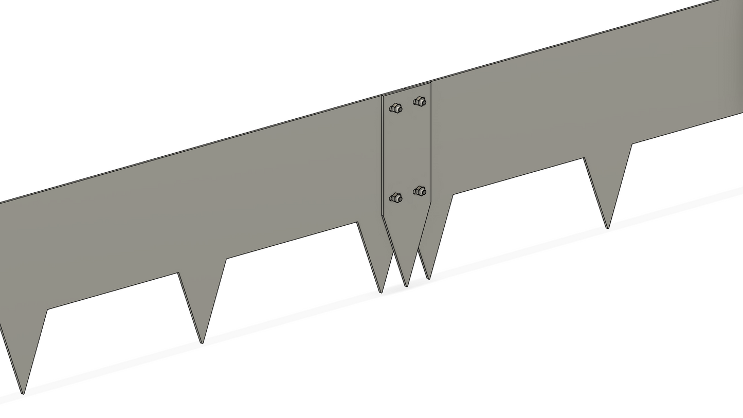 150 mm High. Corten Steel Garden Edging 3.00 mm Thick