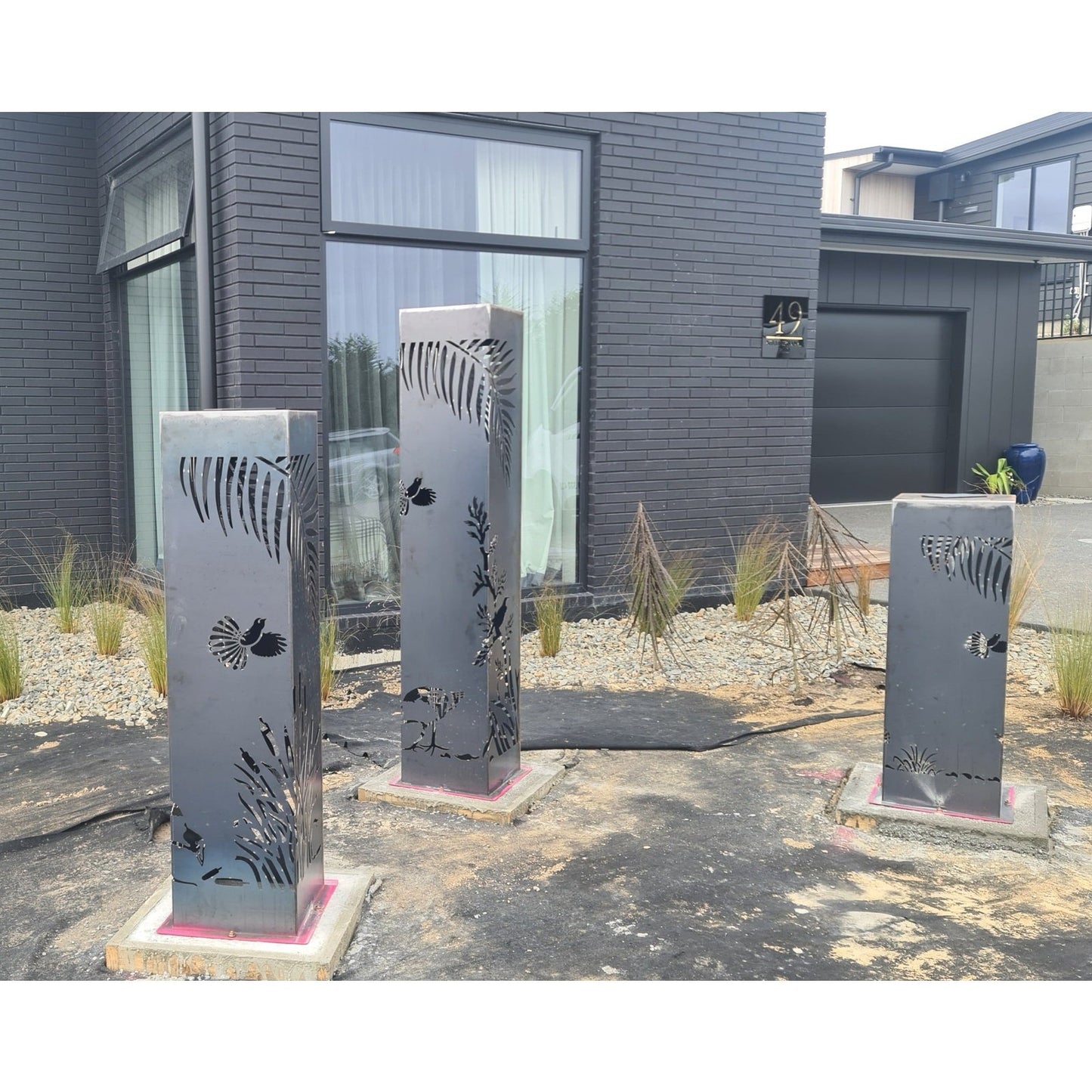 Corten Steel Garden Sculptures - Harmony of the Wild Light Pillar