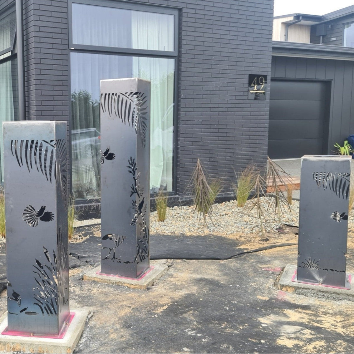 Corten Steel Garden Sculptures - Harmony of the Wild Light Pillar