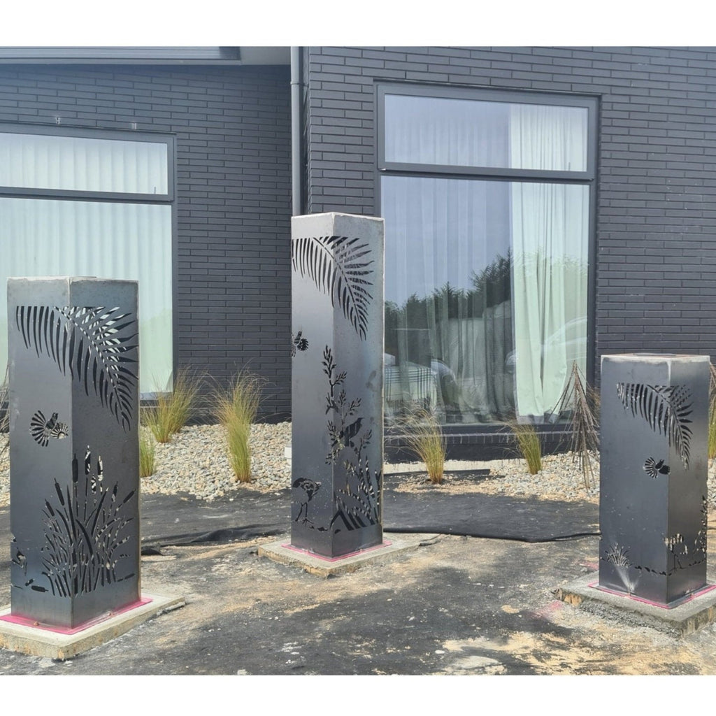 Corten Steel Garden Sculptures - Harmony of the Wild Light Pillar