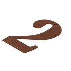 Extra Large Corten Steel House Numbers Bernard (500 mm)