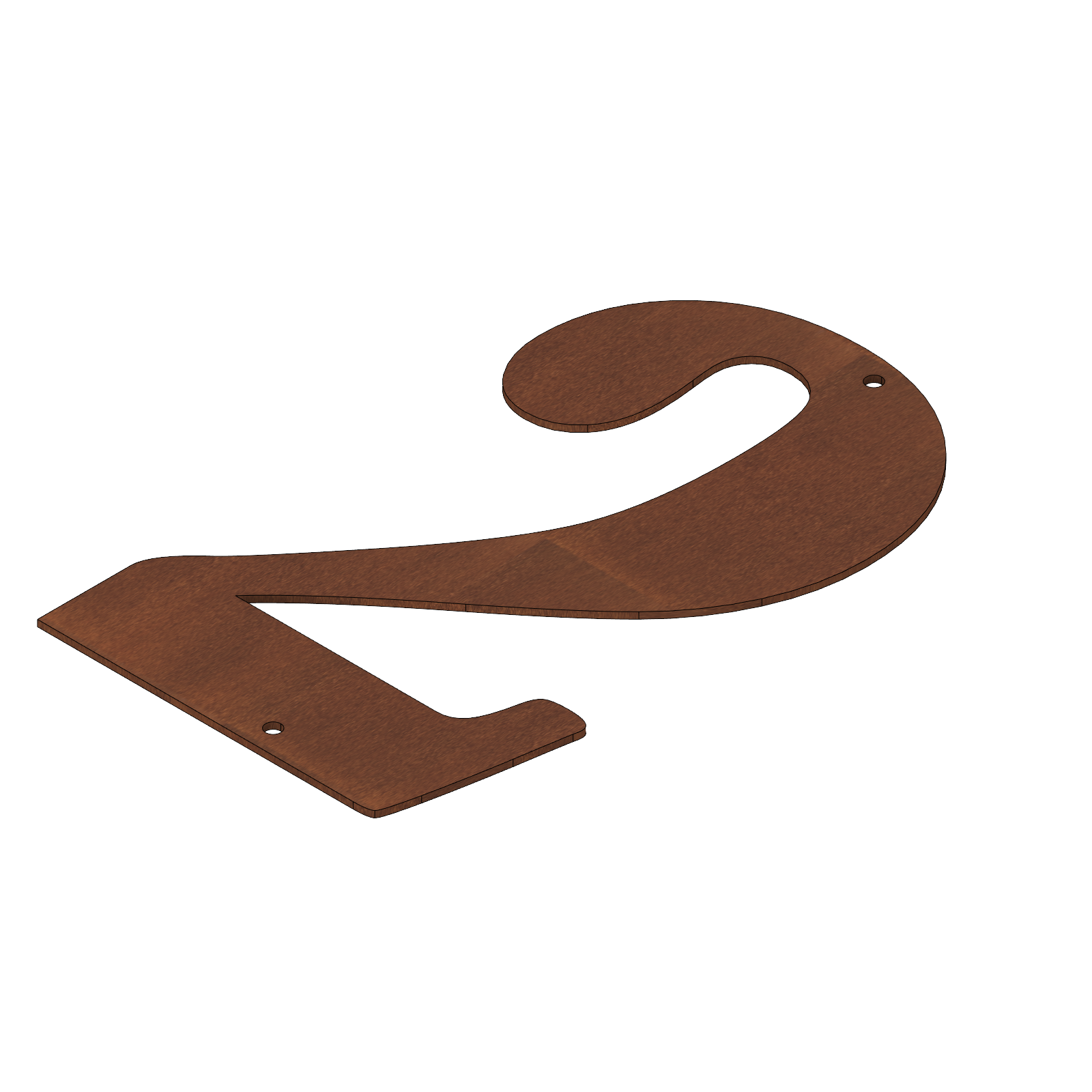 Extra Large Corten Steel House Numbers Bernard (500 mm)