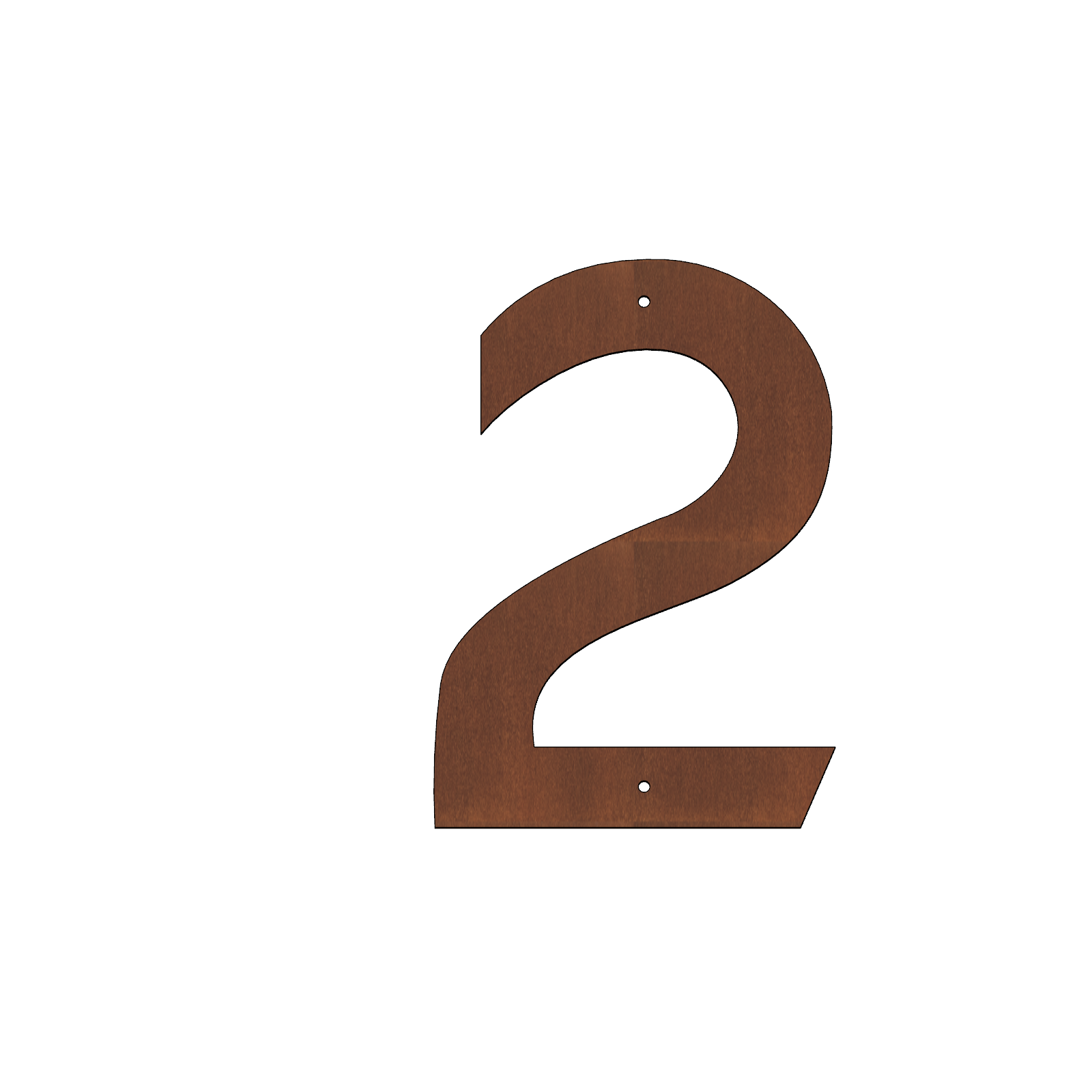 Extra Large Corten Steel House Numbers 