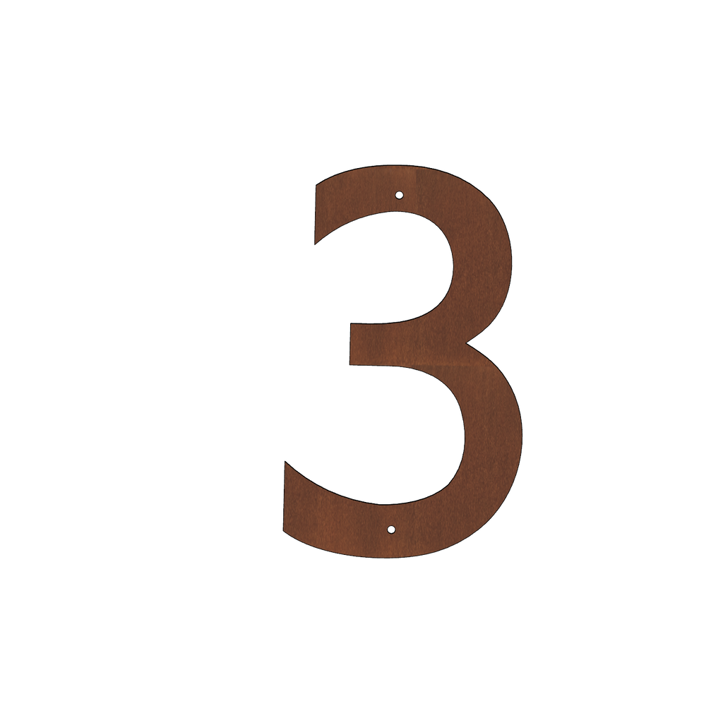 Corten Steel House Numbers "Highway" Large (300 mm)