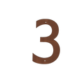 Corten Steel House Numbers "Highway" Large (300 mm)
