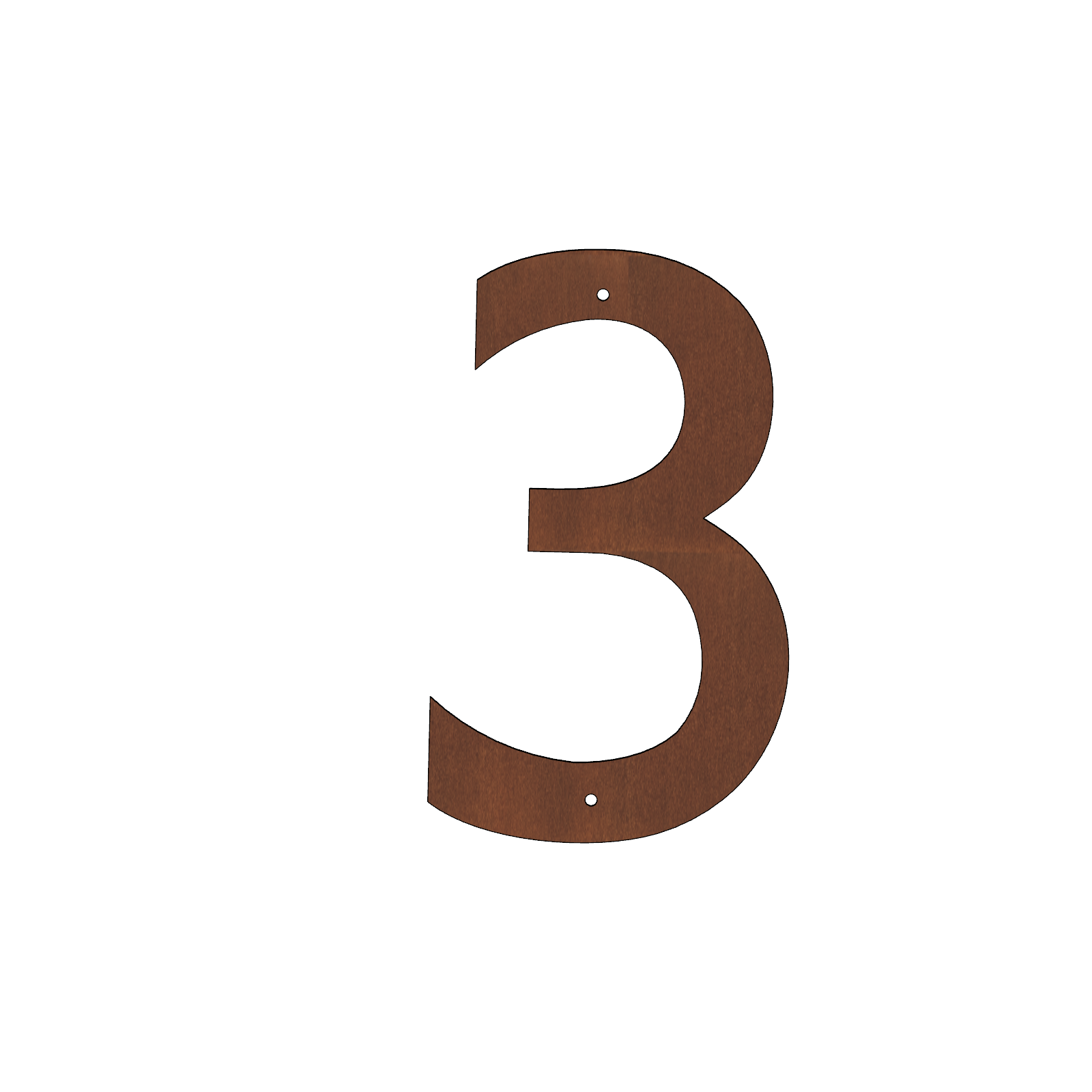 Corten Steel House Numbers "Highway" Large (300 mm)