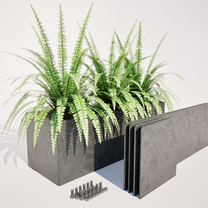 Flatpack Corten Steel Trough Planter 400 mm High - Made in New Zealand