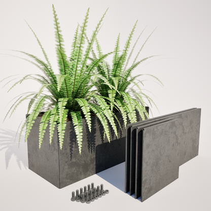 Flatpack Corten Steel Trough Planter 400 mm High - Made in New Zealand