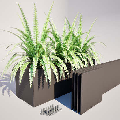 Flatpack Powder Coated Steel Trough Planter 400 mm High - Made in New Zealand