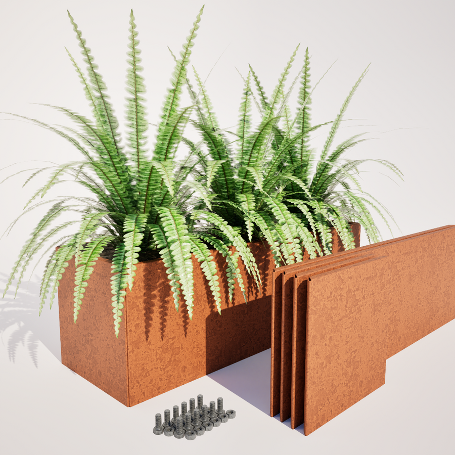 Corten Steel Kitset Herb Boxes - 400 mm high