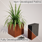 400 mm High Corten Steel Planter Boxes – 600 mm Wide