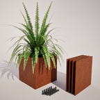 400 mm High Corten Steel Planter Boxes – 600 mm Wide