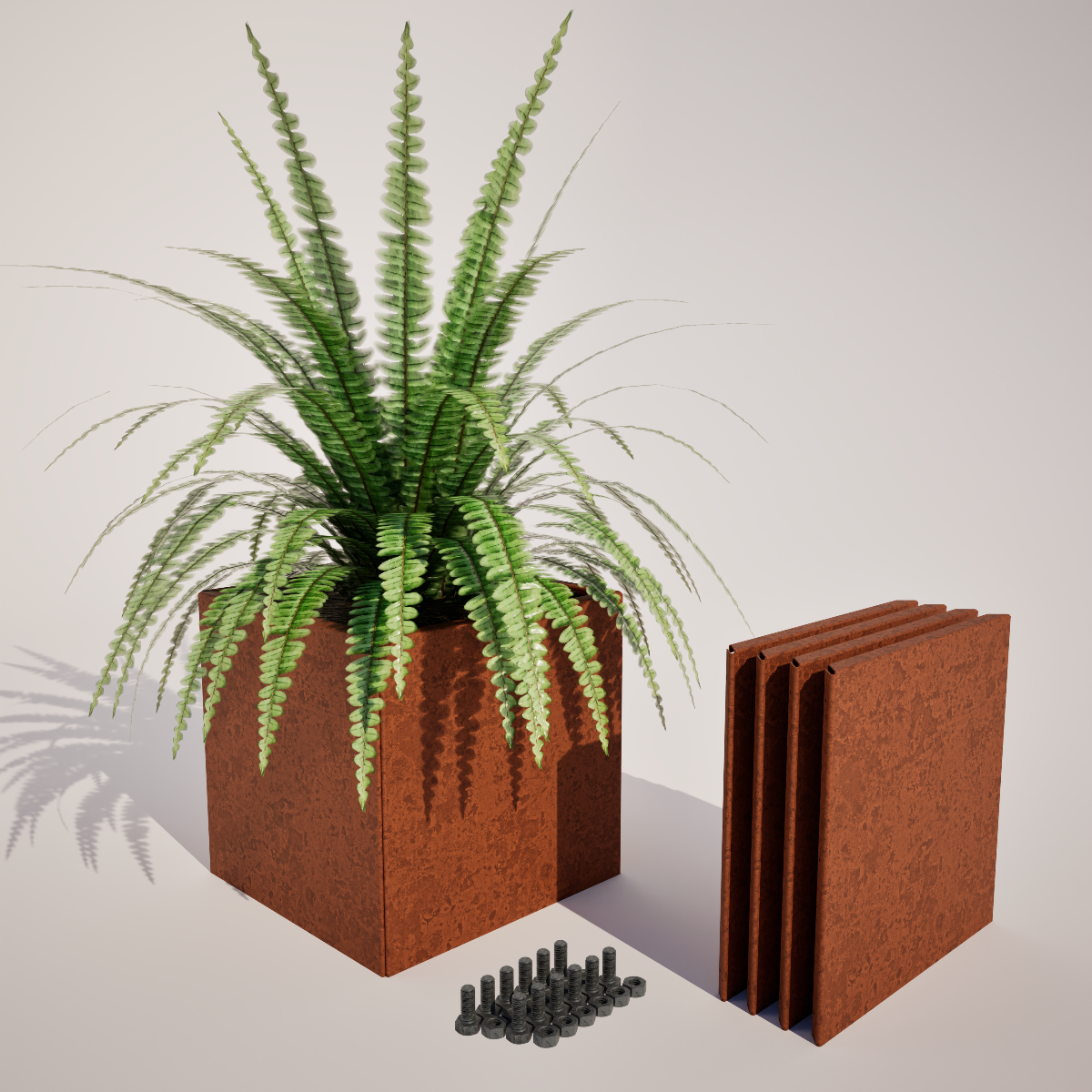 400 mm High Corten Steel Planter Boxes – 600 mm Wide