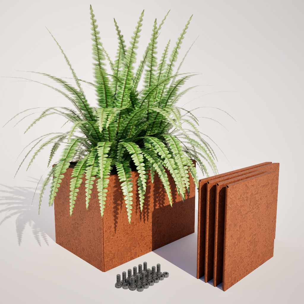 400 mm High Corten Steel Planter Boxes – 600 mm Wide