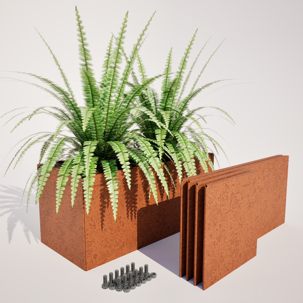 400 mm High Corten Steel Planter Boxes – 600 mm Wide