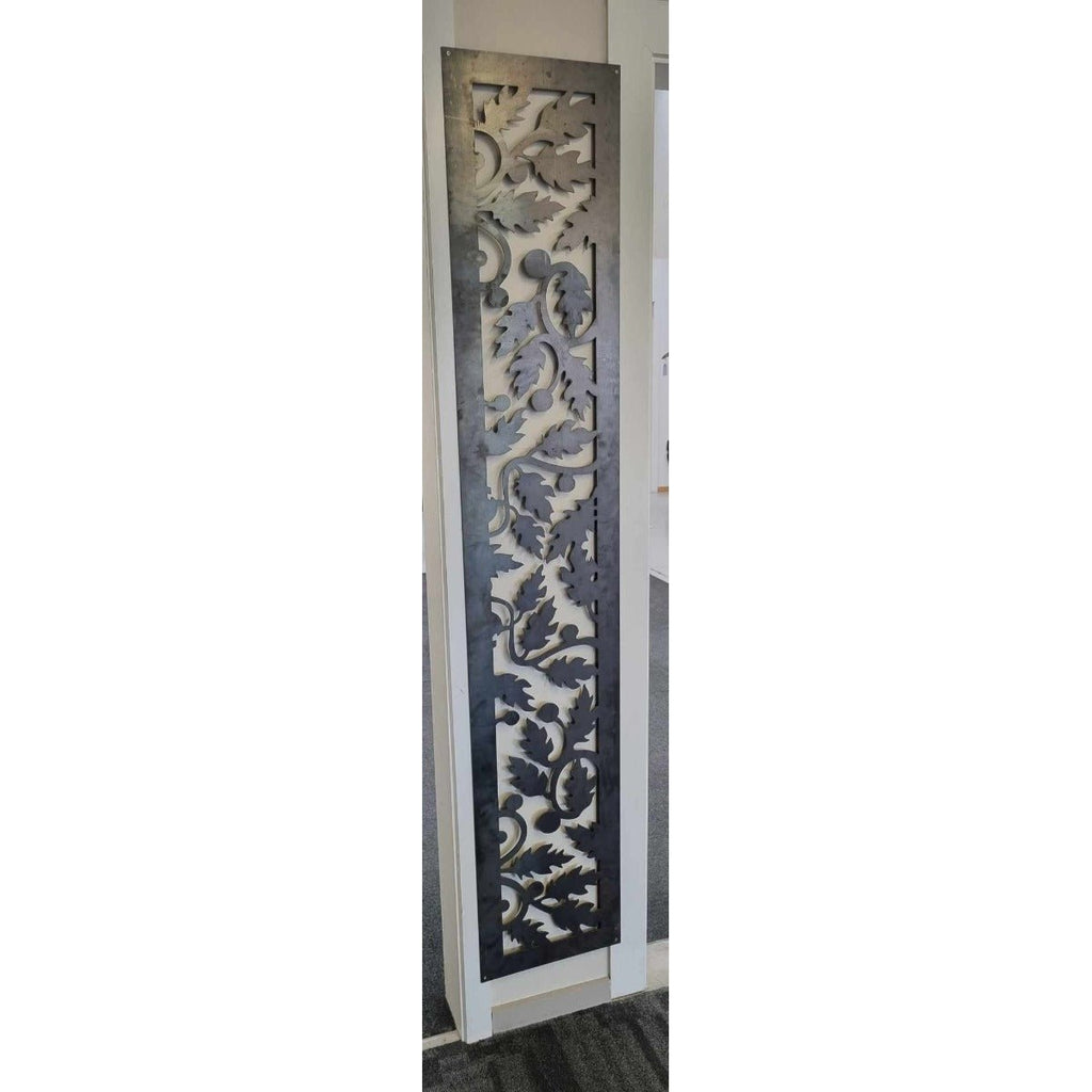 Corten Steel Fence Runner and Detailing Panel - Vines