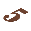 Extra Large Corten Steel House Numbers Bernard (500 mm)