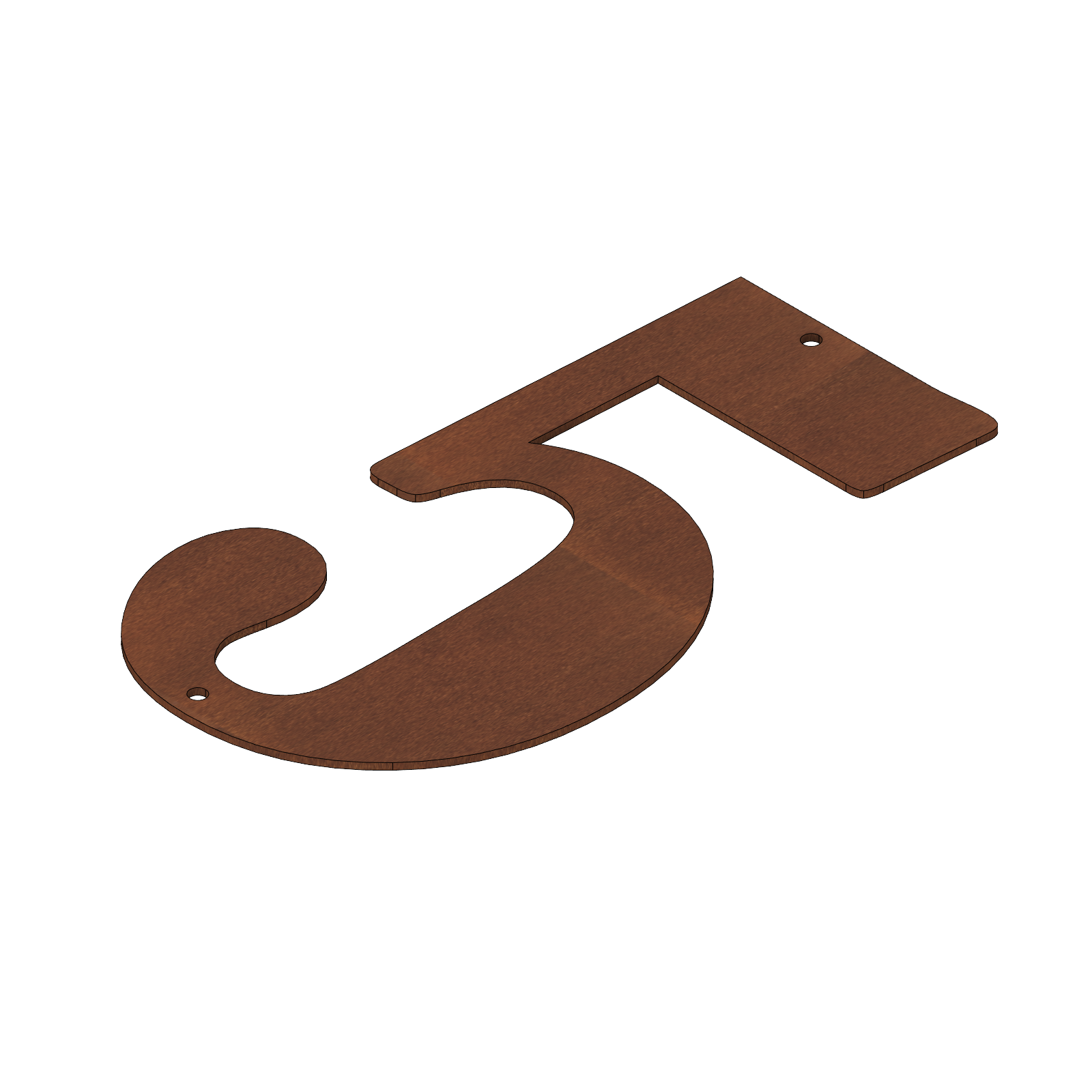 Extra Large Corten Steel House Numbers Bernard (500 mm)