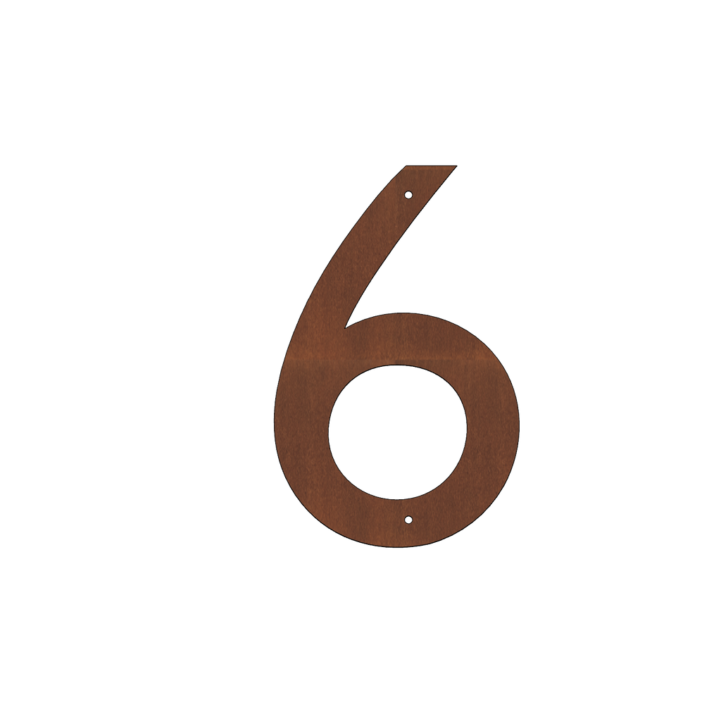 Corten Steel House Numbers "Highway" Small (200 mm)