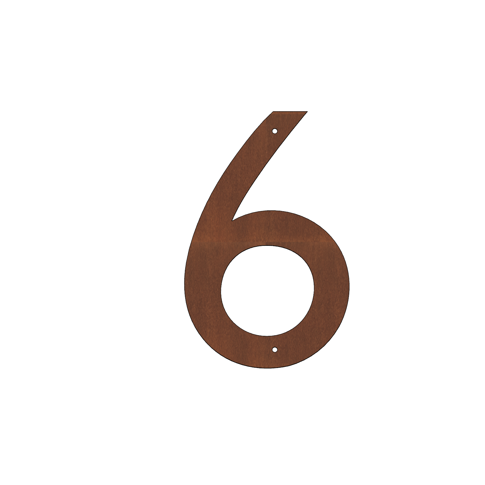 Corten Steel House Numbers "Highway" Small (200 mm)