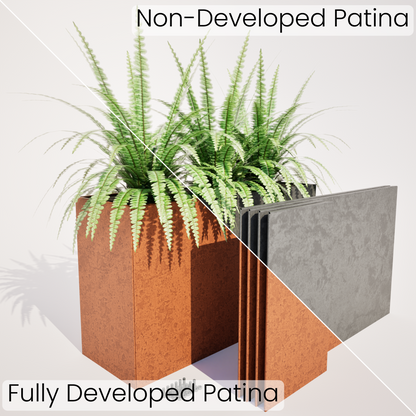 700 mm High Corten Steel Flatpack Trough Planter - Made in New Zealand