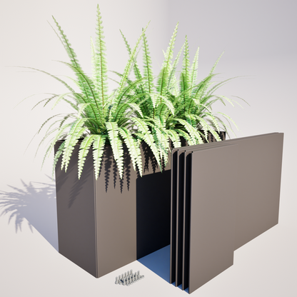 Flatpack Powder Coated Steel Trough Planter 700 mm High - Made in New Zealand