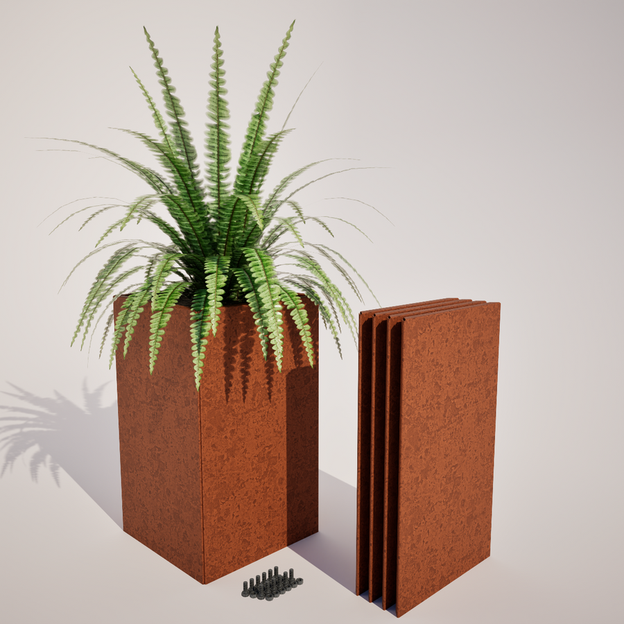 Privacy Planters - Flatpack Corten Steel Planters - 700 mm High