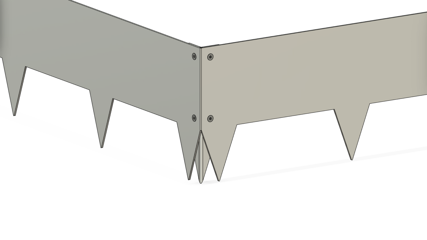 200 mm High. Corten Steel Garden Edging 3.00 mm Thick