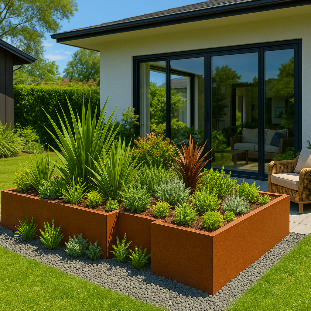 Modular Corten Steel Garden Beds - 400 mm High