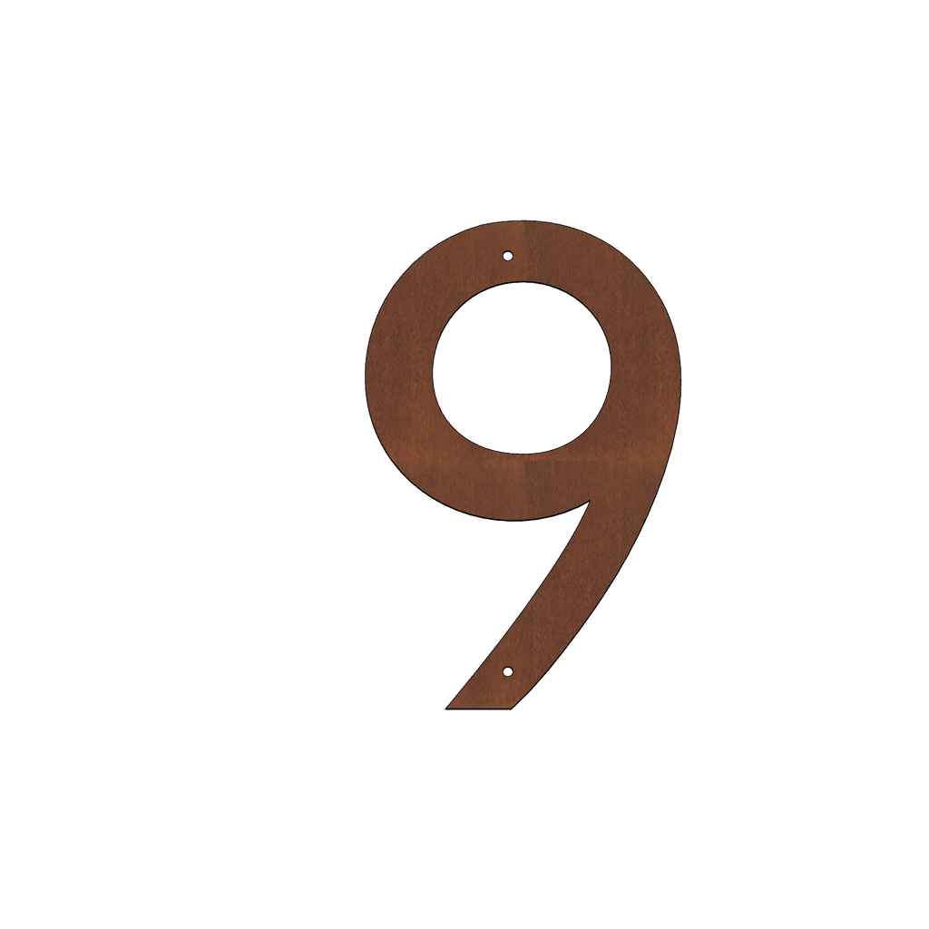 Corten Steel House Numbers "Highway" Small (200 mm)
