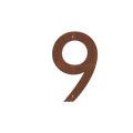 Corten Steel House Numbers "Highway" Small (200 mm)