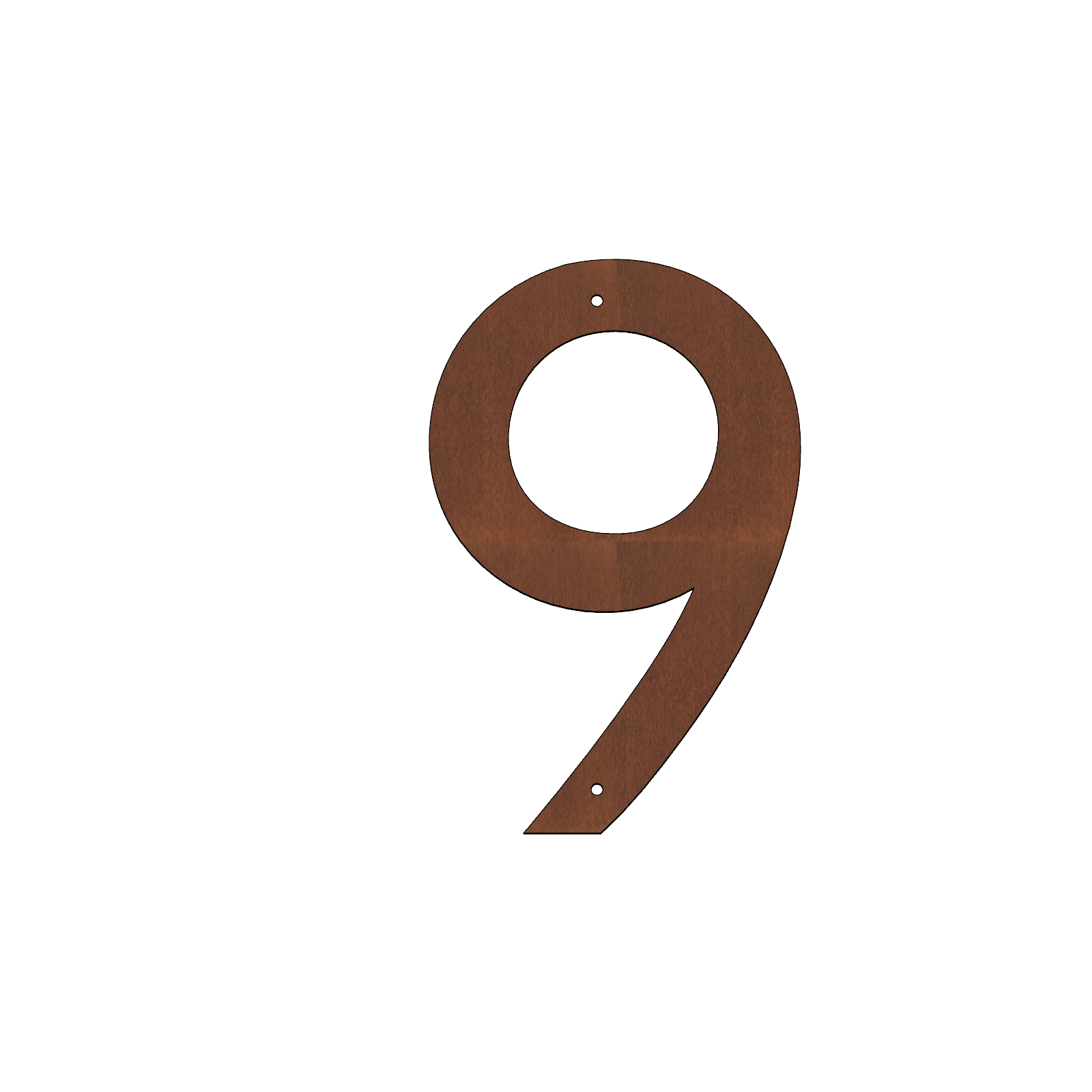 Corten Steel House Numbers "Highway" Small (200 mm)