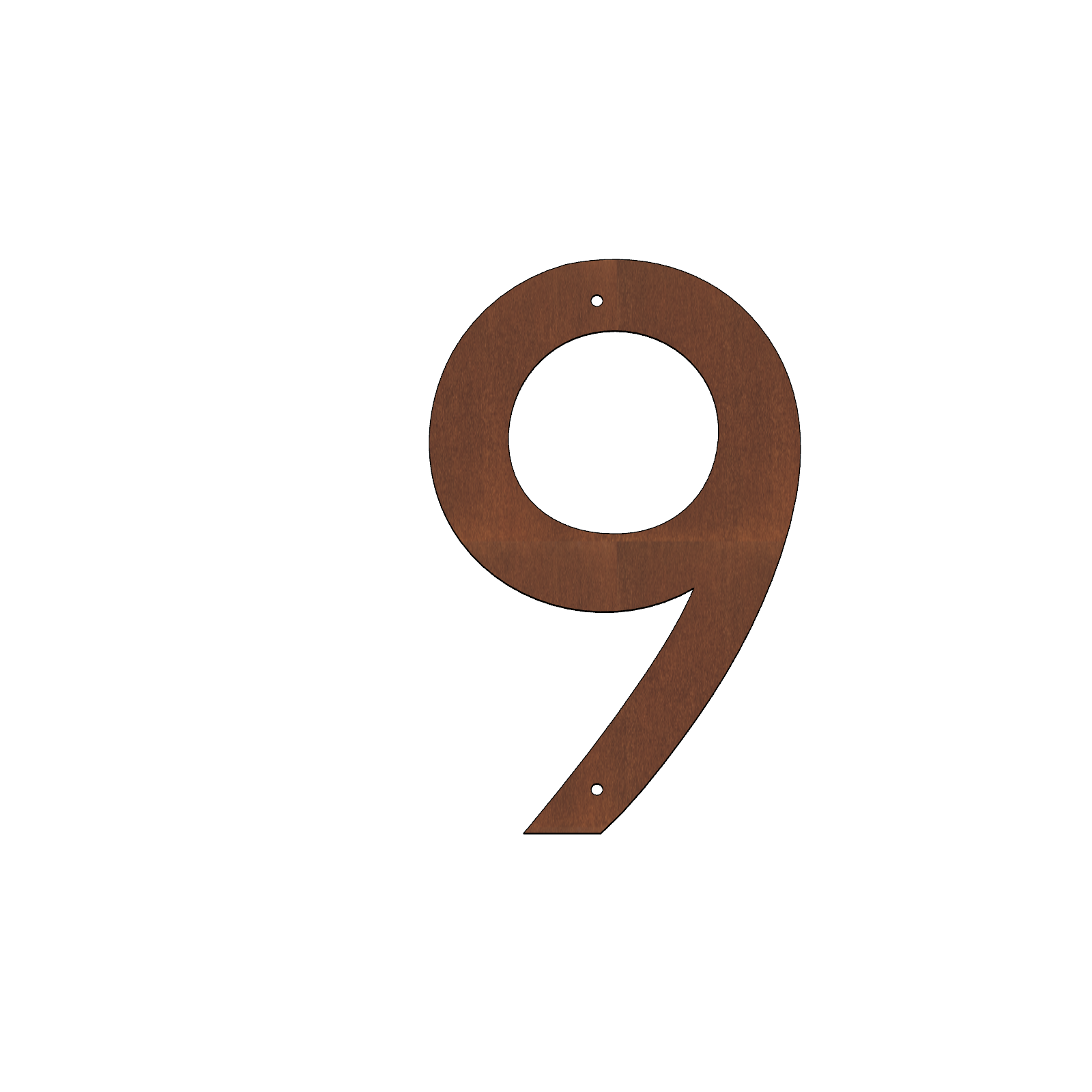 Extra Large Corten Steel House Numbers 