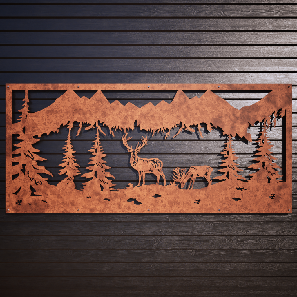 Alpine View - Laser Cut Metal Wall Art