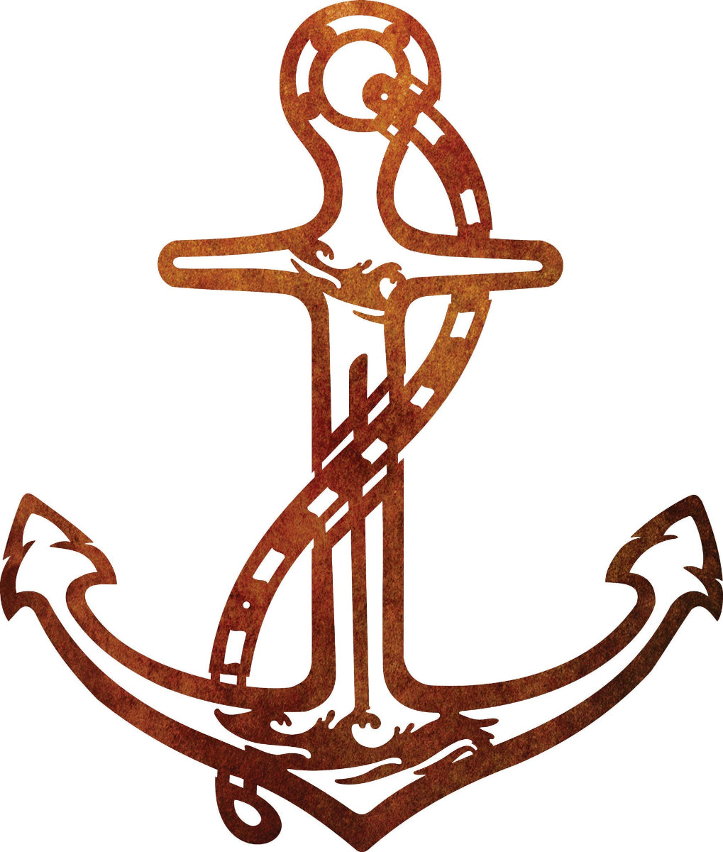 Anchor Corten Wall Art