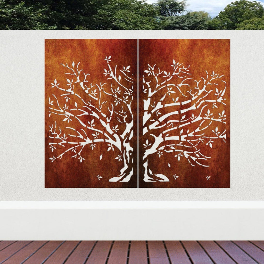 Privacy Screen & Fence Panel  - Autumn Whisper Set Of 2